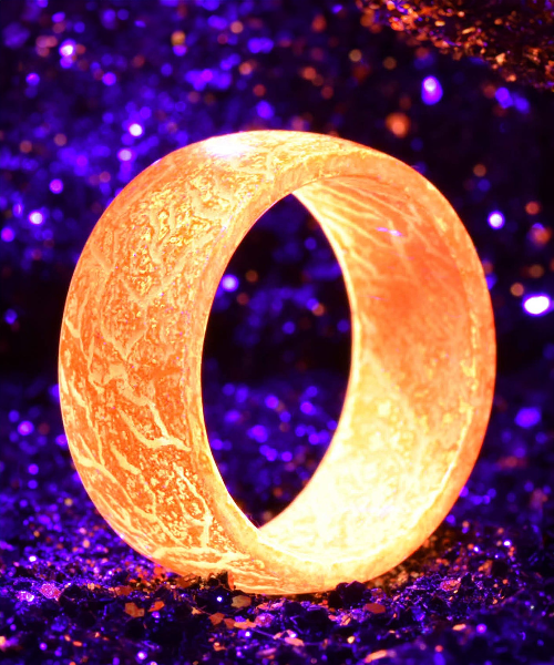 Space Meteor | Glow In The Dark Ring | Orange & Yellow | GLO Original -  Secret Woods